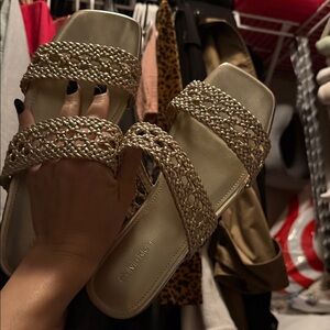 Calvin Klein Metallic Sandals